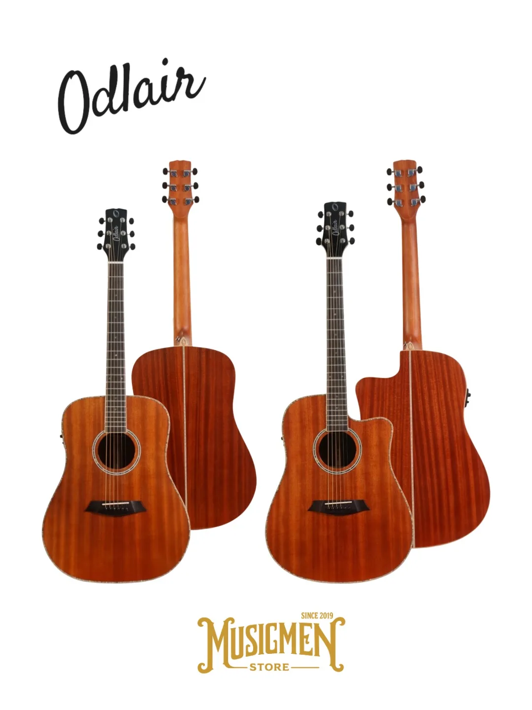 ￼Odlair Capella Neos Gitar Akustik Elektrik Top Solid Spruce - Transparent Burst